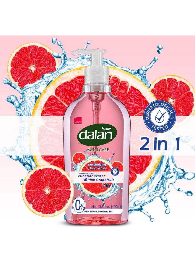 Dalan Pink Grapefruit Multicare Ultra Moisturizing Liquid Hand Soap For Normal And Dry Hands Fresh Clean And Soft Feeling (13.5 Fl Oz / 400 Ml (Pack Of 3)) - Image 4