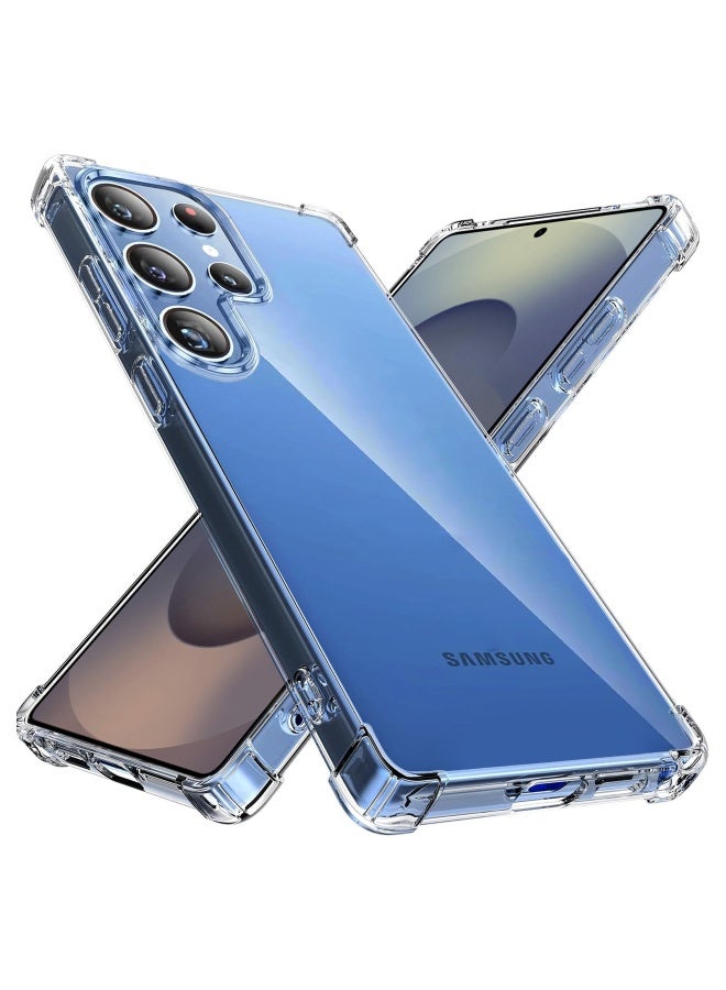 (for Samsung Galaxy S25 Ultra) 2Packs, Gorilla Clear Protective Case Rugged Shockproof and Durable with 1 Shockproof Privacy Screen Protector Clear