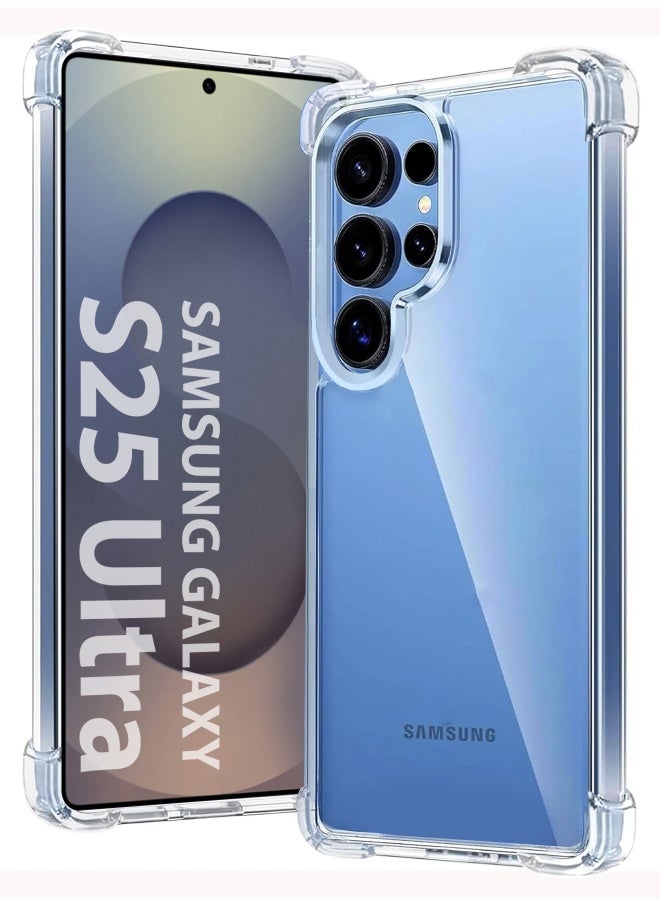 (for Samsung Galaxy S25 Ultra) 2Packs, Gorilla Clear Protective Case Rugged Shockproof and Durable with 1 Shockproof Privacy Screen Protector Clear