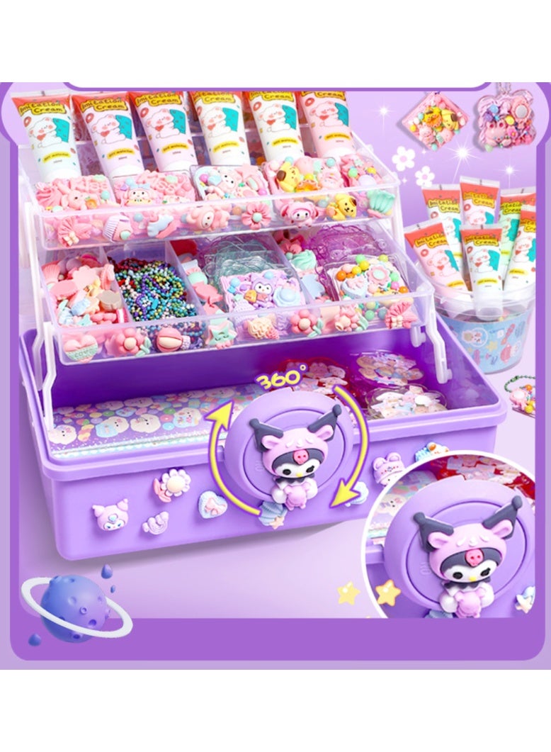 dreamons link 931 pcs Sticker and hairpin art Set with Storage Box, Cartoon Girl Decorative Stickers, Bottle Sticker Pack for Teen Girls, Sticker Pack for Notebook, DIY Crafts - Image 1