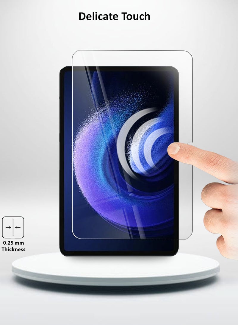 Techie واقي شاشة من الزجاج المقوى عالي الدقة لهاتف Xiaomi Pad 6 / Xiaomi Pad 6 Pro 2023 11 بوصة - مضاد للانعكاس ومضاد للفقاعات وصلابة 9H 0.33 مم حواف مستديرة سهلة التركيب - Image 4