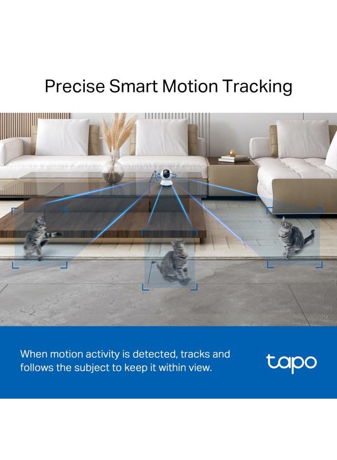 tapo كاميرا أمان TP-Link 2K QHD بان/ميل لمراقبة الحيوانات الأليفة، مراقبة الأطفال، كشف الحركة، تتبع الحركة، صوت ثنائي الاتجاه، رؤية ليلية، تخزين سحابي وبطاقة SD، تعمل مع أليكسا وGoogle Home (C220) - Image 3