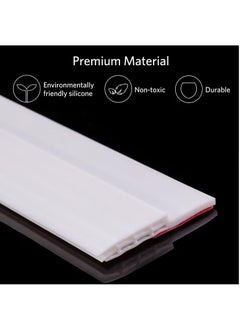 Generic Door Bottom Protective Seal Strip Insulating Wind, Dust, Noise, Weather Factors, and Heat Blocking, 100cm Length Seal Strip Suitable for Doors Inside and Outside, White  - Image 2