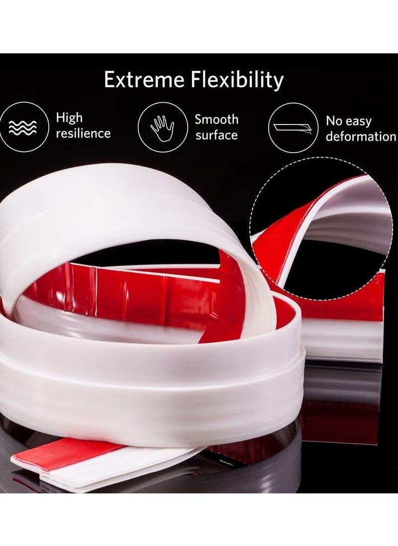 Generic - Door Bottom Protective Seal Strip Insulating Wind, Dust, Noise, Weather Factors, and Heat Blocking, 100cm Length Seal Strip Suitable for Doors Inside and Outside, White - Image 1