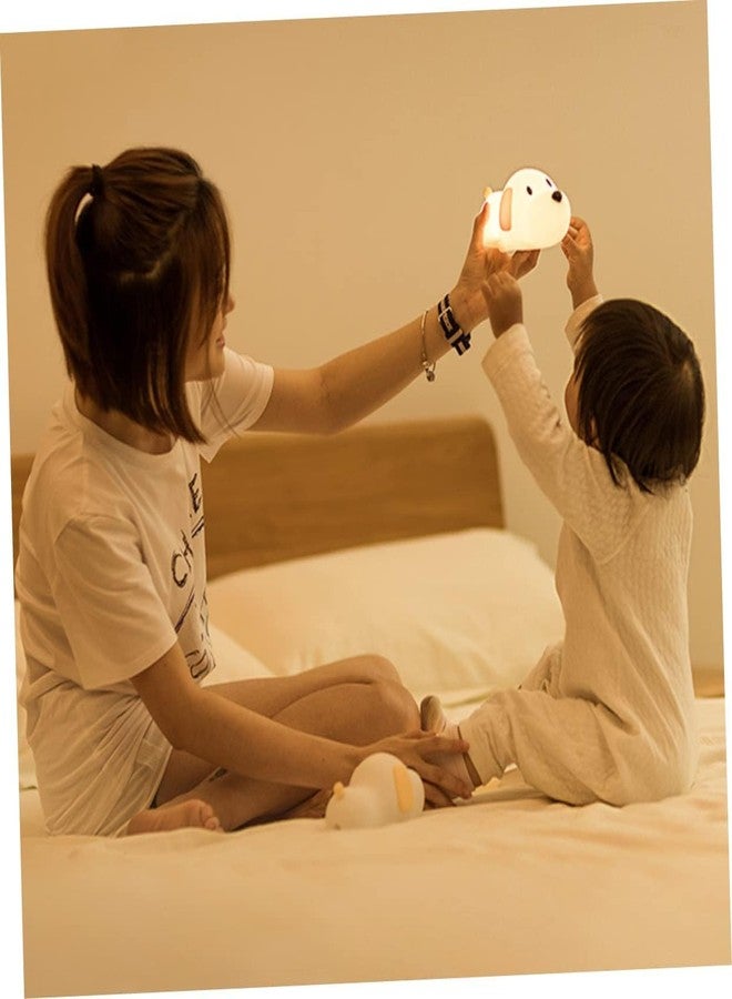 Zilloquil Cute Silicone Sleeping Puppy Lamp for Kids, Baby, Toddler, Boys, Girls Animal Nursery Night Light, Bedroom, Bedside, Squishy Room Lamp, 7 Color Changing, USB Rechargeable (Sleeping Dog Lamp) - Image 4