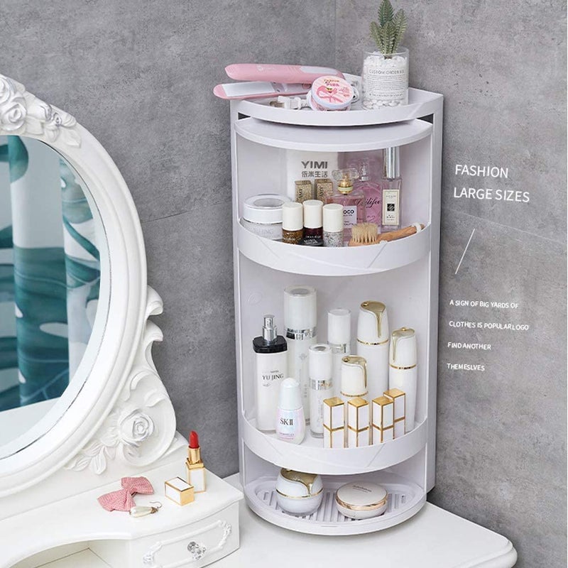 VBM VBM Niyanta Storage Corner Rack Big 360 Rotating Corner Shelves 3 Tier Storage Cabinet Towel Holder Rack  - Image 3