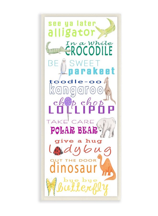 Stupell Industries The Kids Room By Stupell See You Later Alligator Animal Goodbyes Wall Plaque Art 7 X 0.5 X 17 Proudly Made In Usa - Image 2