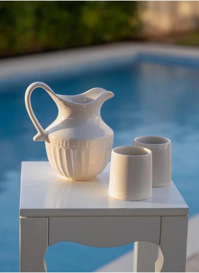 كيوريت هوم Almas Jug with 2 Ceramic Glasses Set