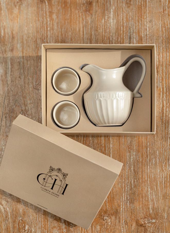 Curate Home Almas Jug with 2 Ceramic Glasses Set - Image 3