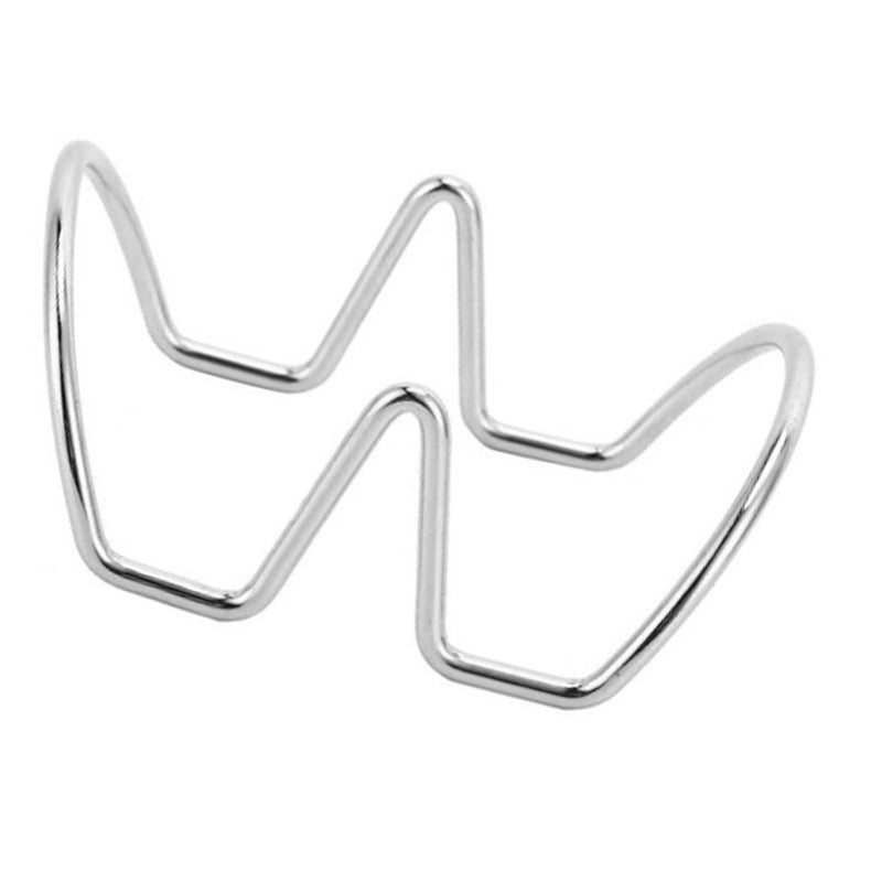 U Shaped Taco Holder Stainless Steel Stand Double Sided 2 Grid for Baking - Image 3