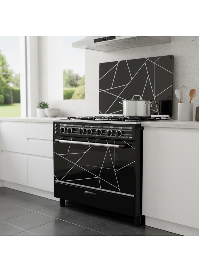 Union Gas Black Cooker 5 Burners 85x60cm - Image 2