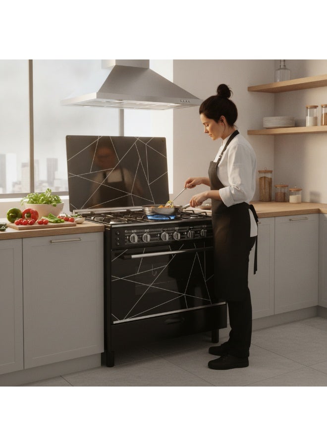 Union Gas Black Cooker 5 Burners 85x60cm - Image 5