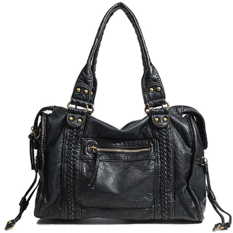 Geelyda Crossbody Bags for Women, Washed Soft Leather Large Tote Bag, Y2K Hobo Bag, Vintage Handbags Shoulder Bag - Image 1
