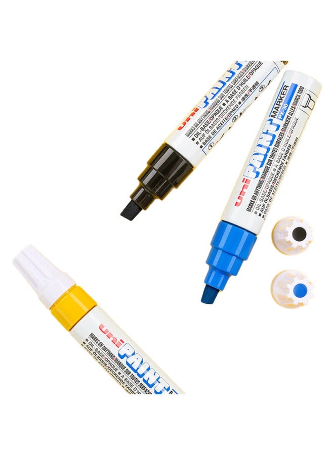 Uni Mitsubishi (Uni) Paint Marker Px-30 Broad Tip Marker Non-Fading Oil-Based Pen (Suitable For Car Touch-Up) 4.0-8.5Mm Blue Single Pack - Image 2