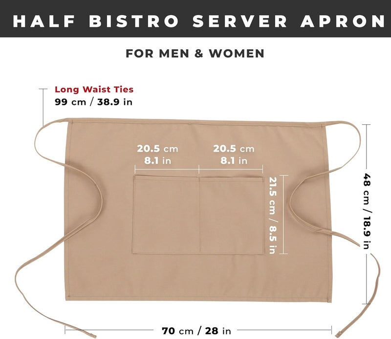 Chef Works Unisex Half Bistro Server Apron - Image 2