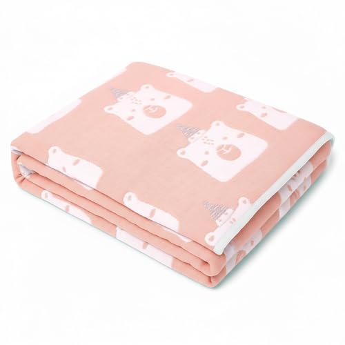TIDY SLEEP Yarn Dyed Kids Blanket (140 ×100 cm) | Ultra-Soft Cozy Four-Layer Design for Infants Toddlers & Kids Upto 2 to 6 Years | Lightweight, Breathable All-Season Blanket (Pink Teddy) - Image 5