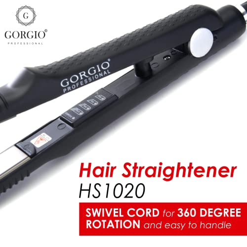 Gorgio Professional Hair Straightener with Ceramic & Teflon Coating | Wide Plates & Temperature Control for Sleek, Shiny Hair | Ideal for Daily Styling or Party Looks | Smoothes Frizz Instantly - Image 4