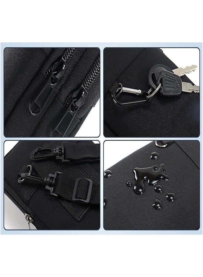 LOVELUX Mobile Sling Crossbody Shoulder Bag for Men & Women | Small Cross-Body Side Bag Purse for Mobile, Cell Phone, Cash & Card, Holster for Travel, Oxford Fabric (Black) - Image 3