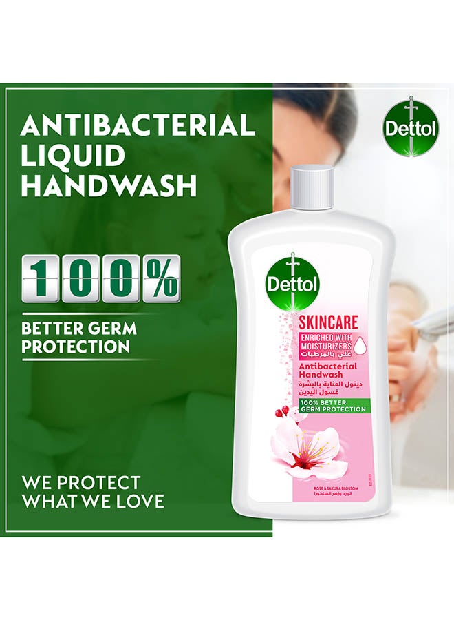 Dettol Skincare Handwash Liquid Soap Refill Rose And Sakura Blossom Fragrance Rose And Sakura Blossom 1Liters - Image 3