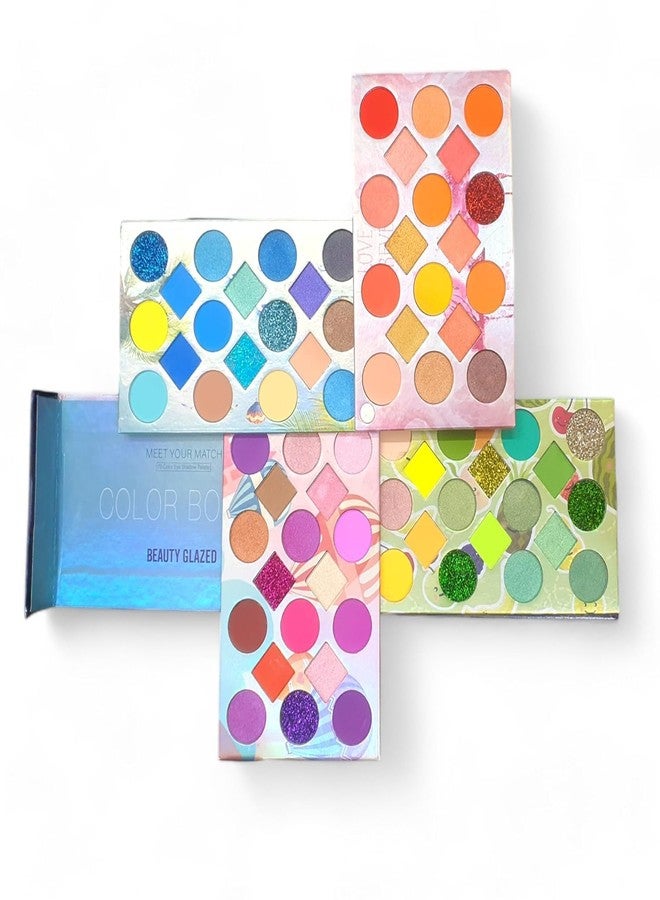 Same As Shown FinchGold Eyeshadow Palette, 72 Colours, Matte Shimmer and Glitter Pigments, Professional Makeup - Image 2