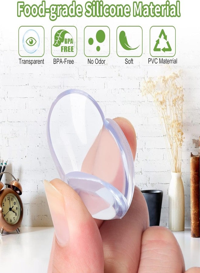 RIPIENO Baby Proofing Thick Corner Guard for Baby Safety,Pre-Taped Edge Guard, Furniture Corner Cushion Edge Guard Protectors, Non Toxic, BPA Free 8 pcs (Transparent Round Edge) - Image 2