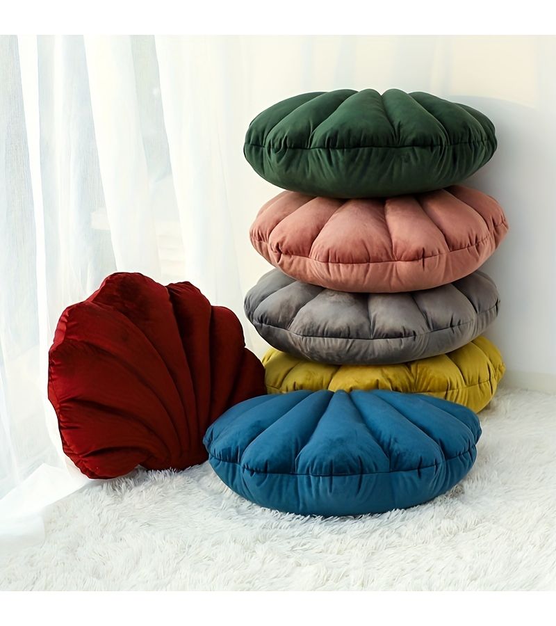 Silvery Gray Seashell Cushion Pillow For Sofa Bedroom Car Home Decorative - Image 4