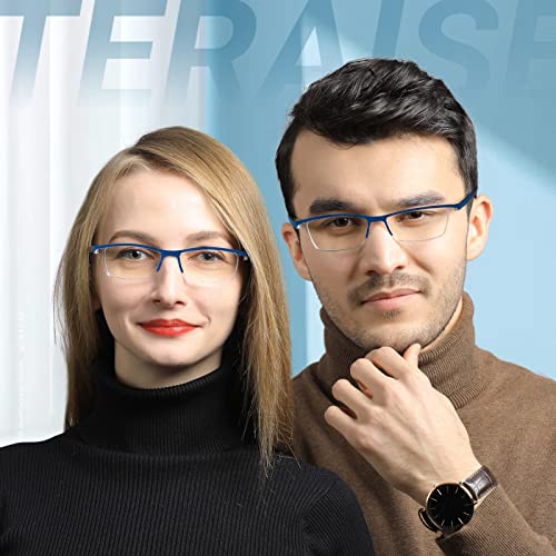 TERAISE Anti- UV Reading Glasses 4 Pairs Blue Light Blocking Reader Womens Mens (1.50X) - Image 5