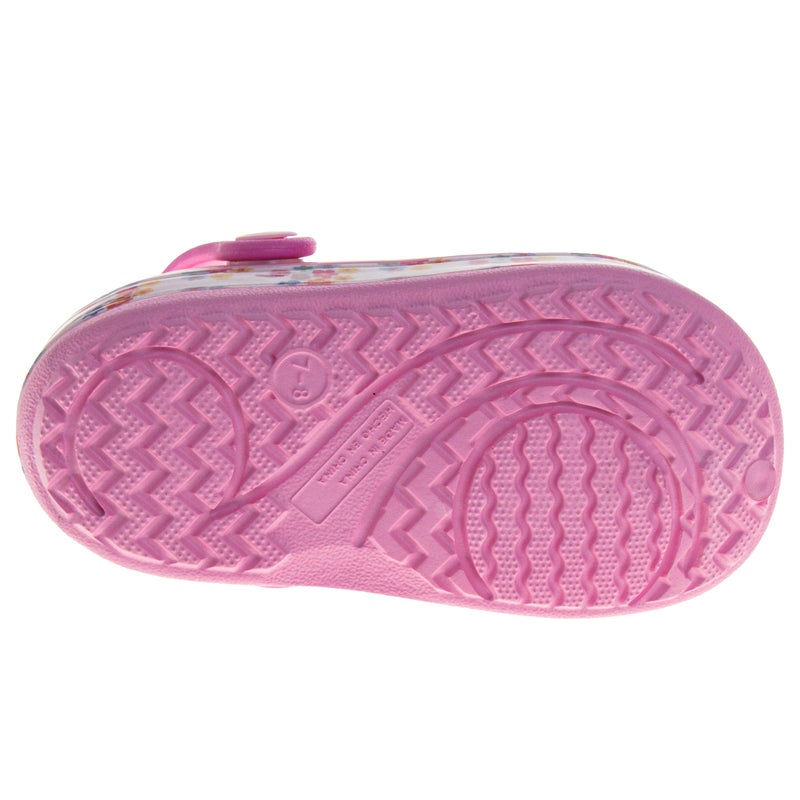 Josmo Little Mermaid Girls Clog Sandals Ariel & Flounder Slip-On Slides Closed Toe Clogs with Backstrap Summer Beach Pool Shoes- Pink White 7-8Toddler - Image 2