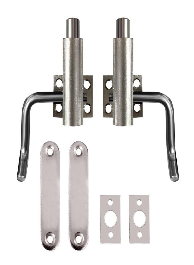 Volo Premium Automatic Cam Tower Bolt/Kent Tower Bolt/Tower Bolt/Door Latch/kundi/chitakni/Chitkini (Brass TowerBolt) (Silver Satin Finish) (1 Set) - Image 1