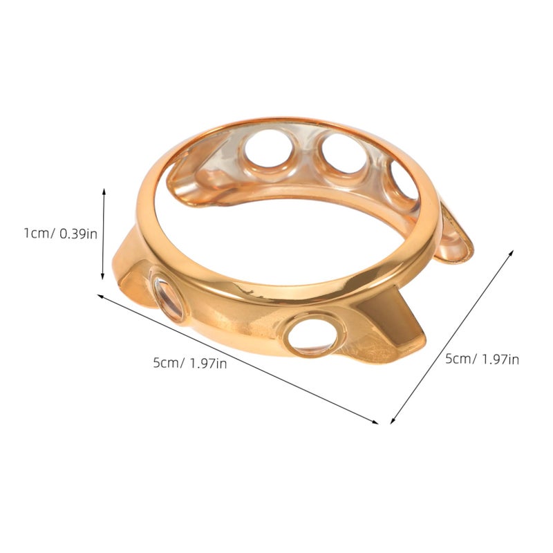Electroplated Golden TPU Protective Case Cover for Smartwatch Scratch Resistant - Image 3