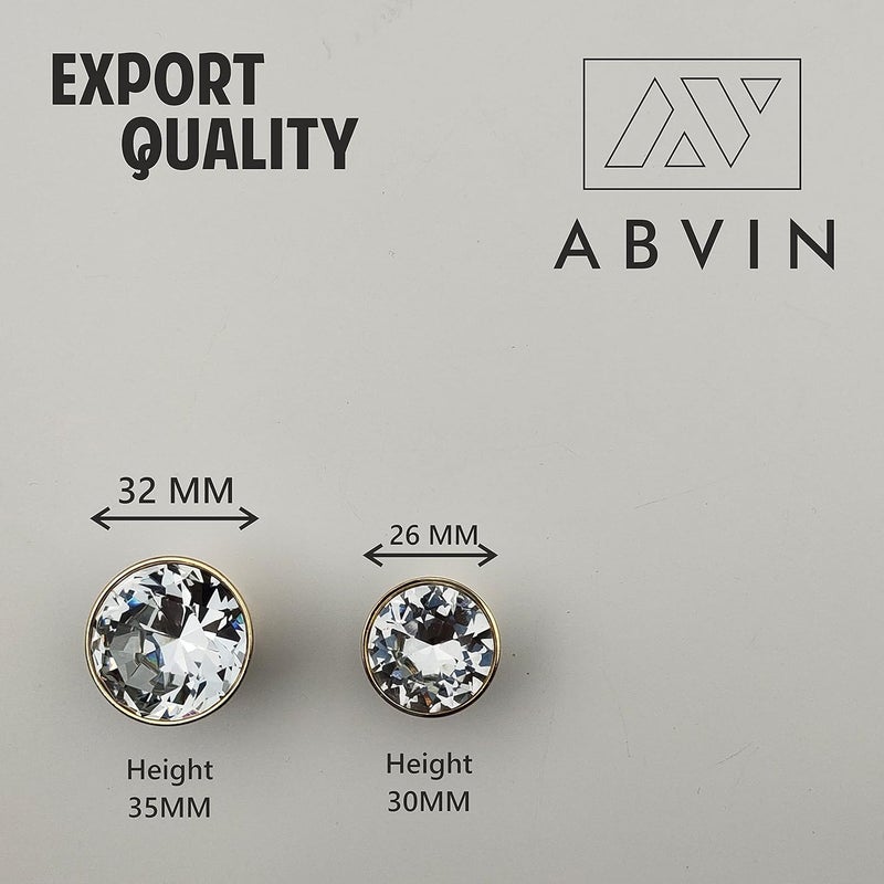 ABVIN ABVIN Crystal Gold Knobs for Wardrobe Kitchen 1 pcs Big  - Image 5