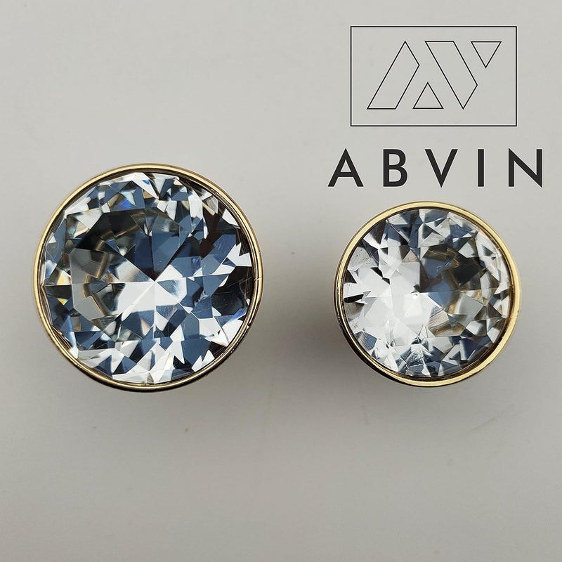 ABVIN ABVIN Crystal Gold Knobs for Wardrobe Kitchen 1 pcs Big  - Image 3