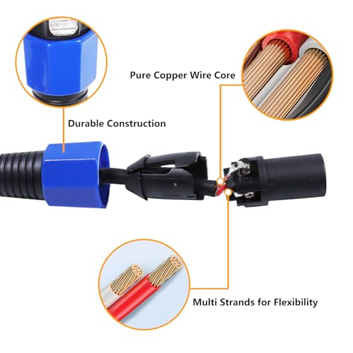 HBU 50 Feet Pack of 1 SpeakOn to XLR Female Cable - 1pc 50ft. Audio Jack Speak-On Type Male Plug to 3 Pole XLR Extension Wire - Professional Microphone Mic 3 Pin Connection with Twist Lock - Image 4