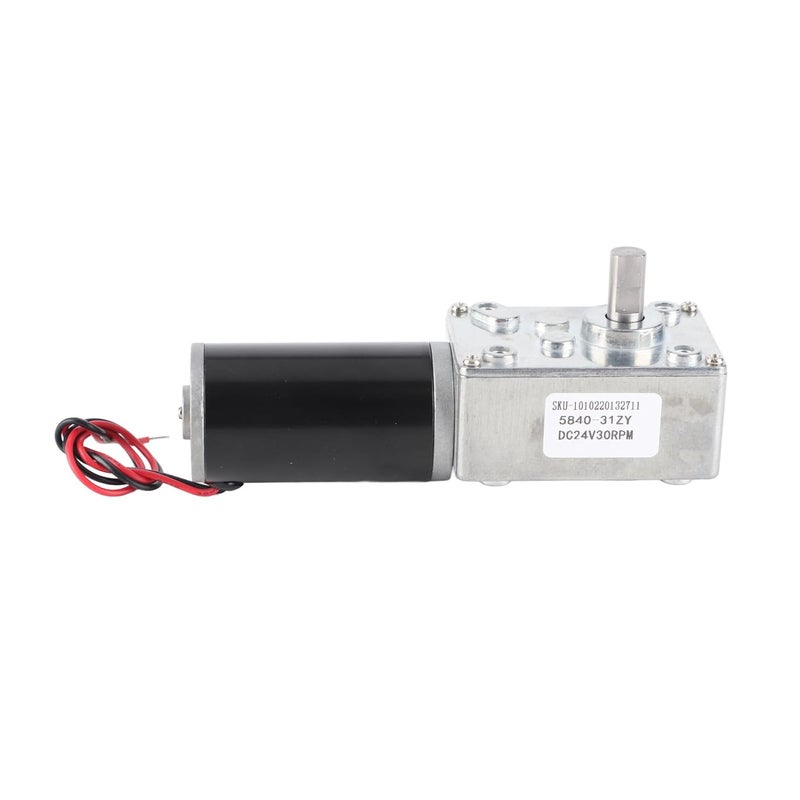 30RPM DC 24V Self Locking Reversible Gear Motor Single Shaft Speed Reduction - Image 1