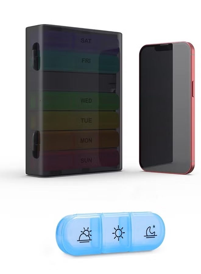 7-Day 3-Times-a-Day Pill Organizer, Large Capacity Morning/Noon/Night Pill Case for Medication/Vitamins/Fish Oils (BPA-Free) - Image 3