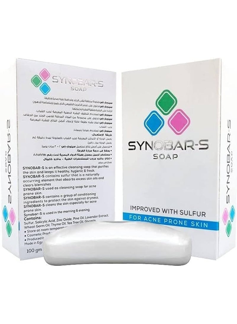SYNOBAR Soap for acne prone skin problems - 100 gm - Image 2