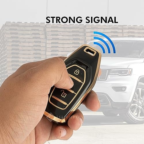 SHOPOFLUX TPU Key Cover Compatible with Mahindra XUV 500 Smart Key | Accessories (Push Button Start Models) (Pack of 2) (Black Tup Pack 2) - Image 3