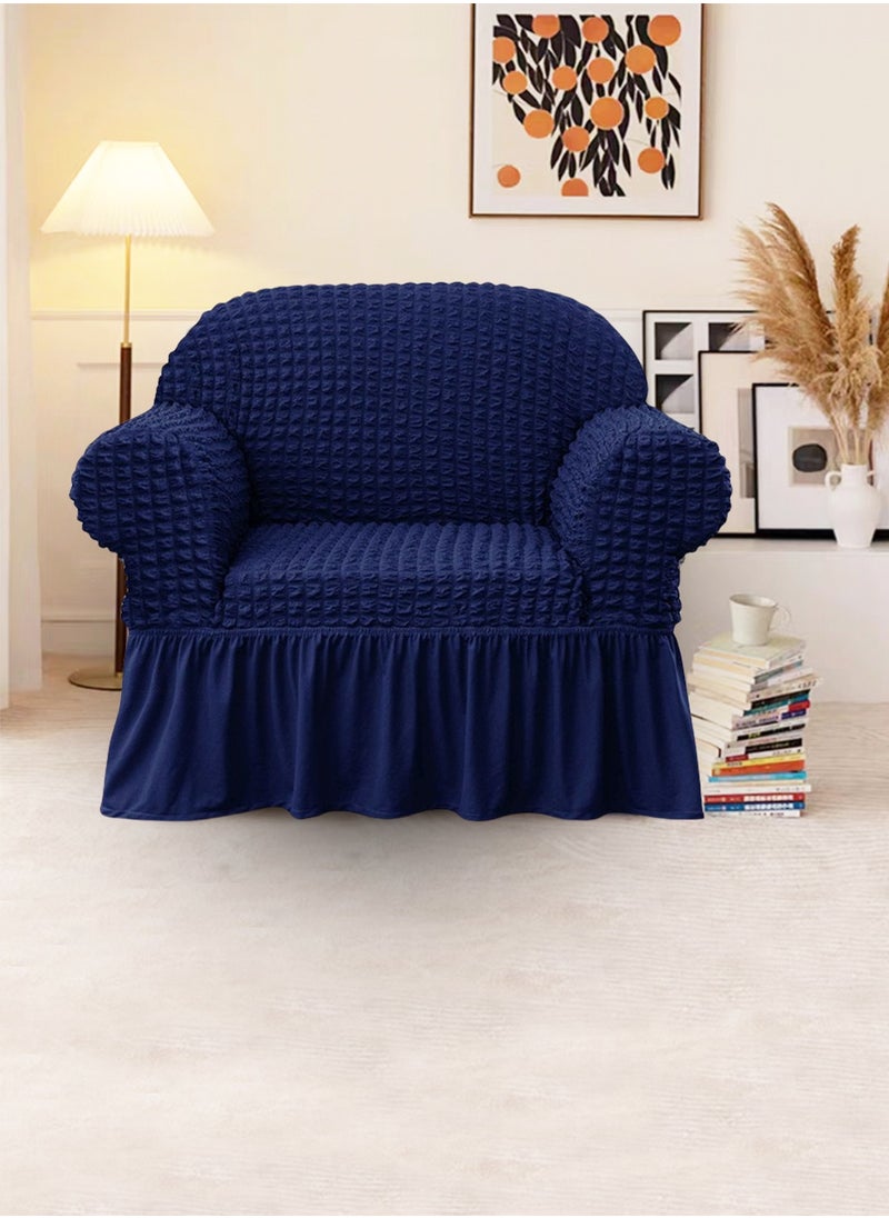 Arabest - Sofa Cover Set, 4 piece 7 seater（3+2+1+1） Multifunctional Sofa Slipcover, Couch Cover  Furniture Protector Cover, Washable High Elastic Durable  with Skirt, for Living Room for Bed Room (Dark Blue) - Image 1
