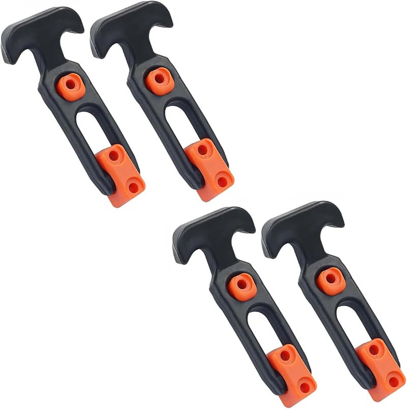 4PCS Orange T Handle Rubber Latch UV Resistant Hasp for Truck RV Boat Hatches - Image 1