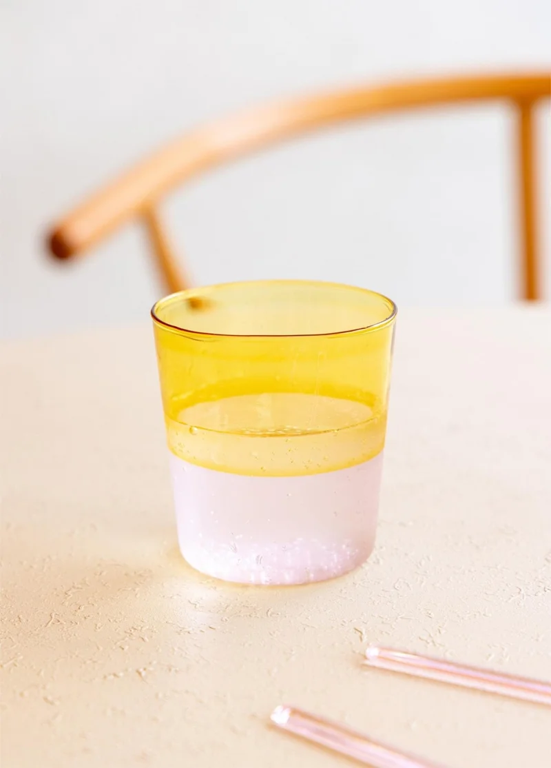 THE MIA Rainbow Water Glass Yellow 320 ml