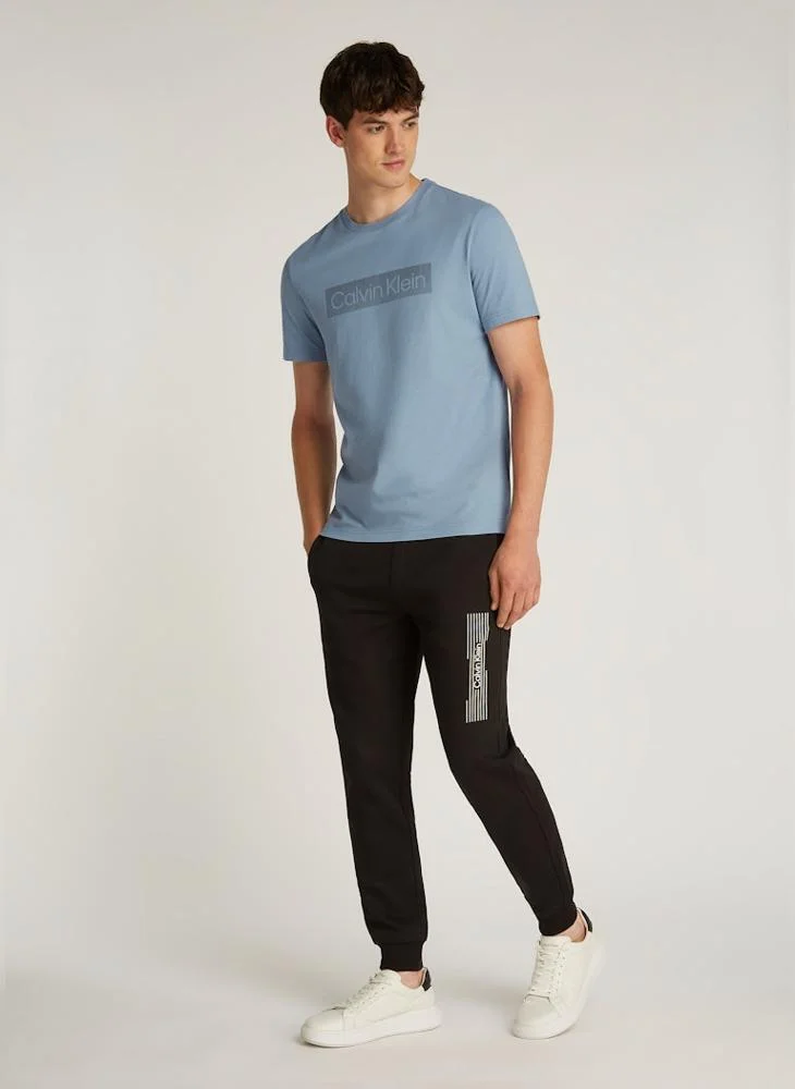 كالفن كلاين Logo Detailed Crew Neck Short Sleeve T-Shirt