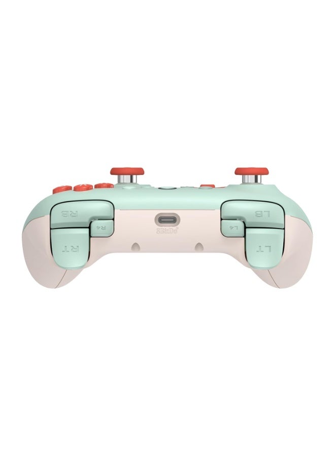 8بت دو يد تحكم 8Bitdo Ultimate 2C السلكية لأجهزة الكمبيوتر بنظام ويندوز وأجهزة أندرويد، بمعدل تحديث 1000 هرتز (1000Hz Polling Rate)، مزودة بعصا تحكم ومشغلات (Triggers) بتقنية Hall Effect، وأزرار كتف قابلة لإعادة التعيين (L4/R4). اللون: نعناعي (Mint). - Image 3