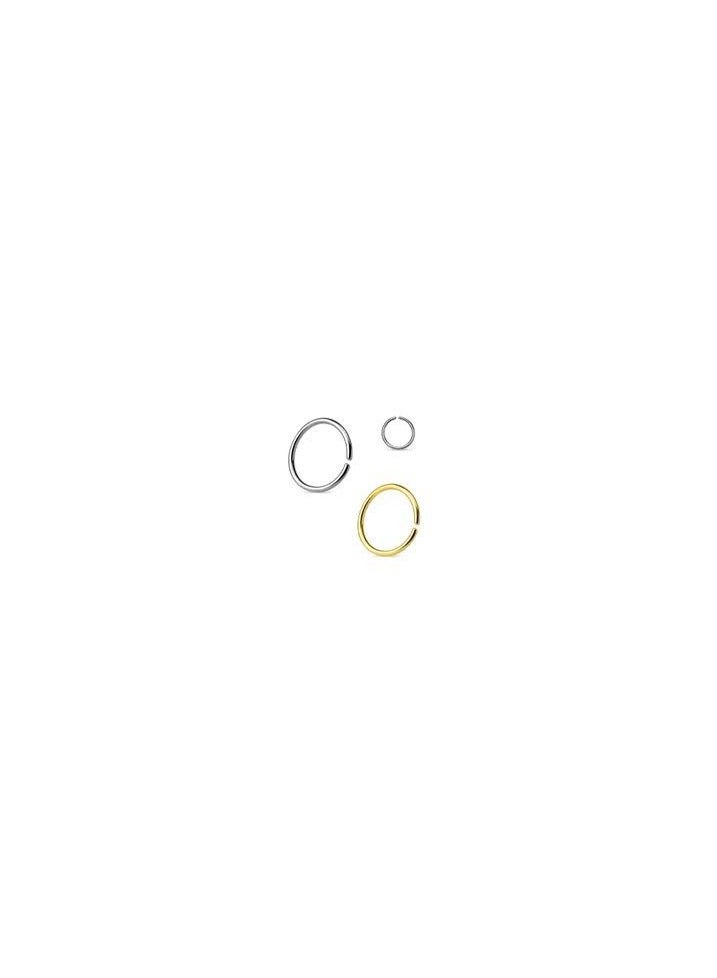 14K Gold Plated Nose Rings Set of 4 (2 Silver) (2 Gold) for Women, 22mm & 8mm Tiny Thin Nose Jewelry, Small Hoop Nose Earrings in Gold - Image 1