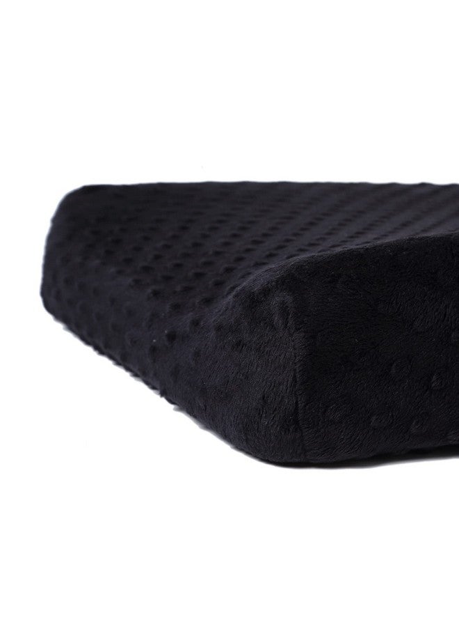 DONOMILO Changing Pad Cover Super Soft Minky Dots Skin-Friendly Breathable Wipeable Changing Table Sheets for Baby Boy and Baby Girl （Black） - Image 3