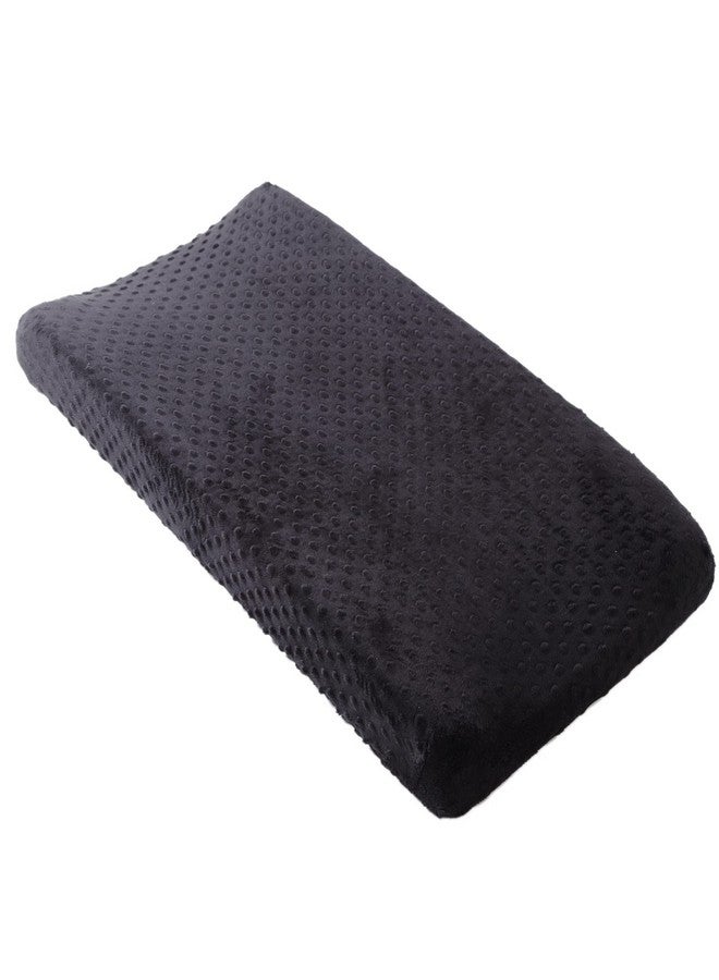 DONOMILO Changing Pad Cover Super Soft Minky Dots Skin-Friendly Breathable Wipeable Changing Table Sheets for Baby Boy and Baby Girl （Black） - Image 2