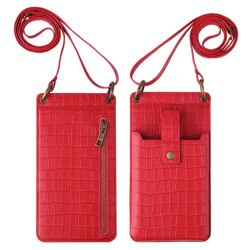 Mobile Phone Bag Women'S Fashion New Multi-Functional Crossbody Bag Retro Mini One-Shoulder Crocodile Pattern Coin Purse - Image 1