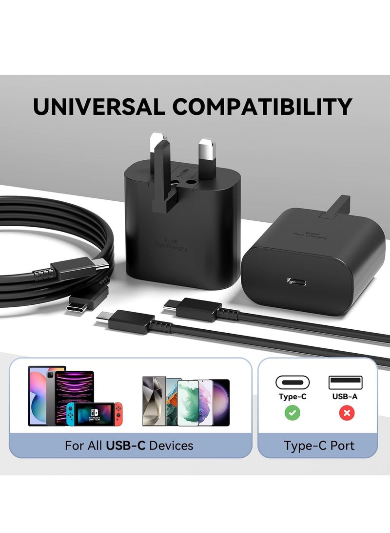 JAJEEK Super Fast Samsung Charger – USB-C Plug & 6 Feet Cable, Wall Charger for Samsung Galaxy S24 Ultra, S24, S24+, S23, S22, S21, A Series, and More - Image 5