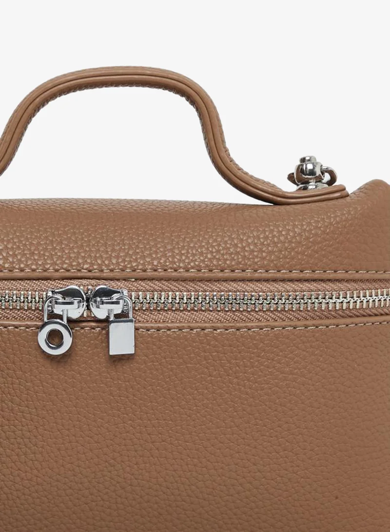 Styli  Styli Brown Printed Scarf Satchel Handbag for Women | Best Price UAE
