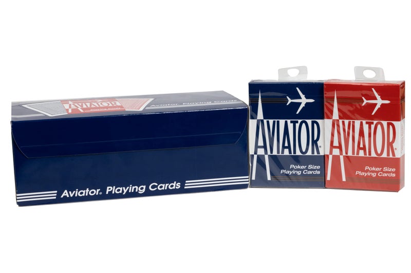 Aviator Playing Cards, 12 Pack, Standard Index Card Decks, Red - Image 1