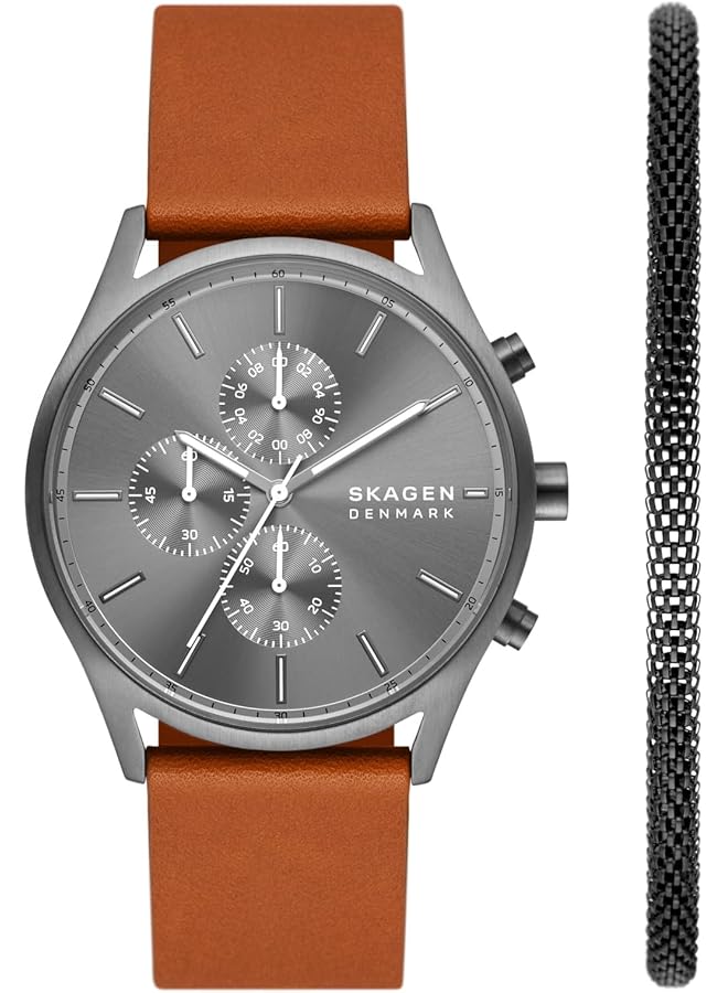 Skagen Holst Men Watch With Stainless Steel Mesh Or Leather Band - Image 1